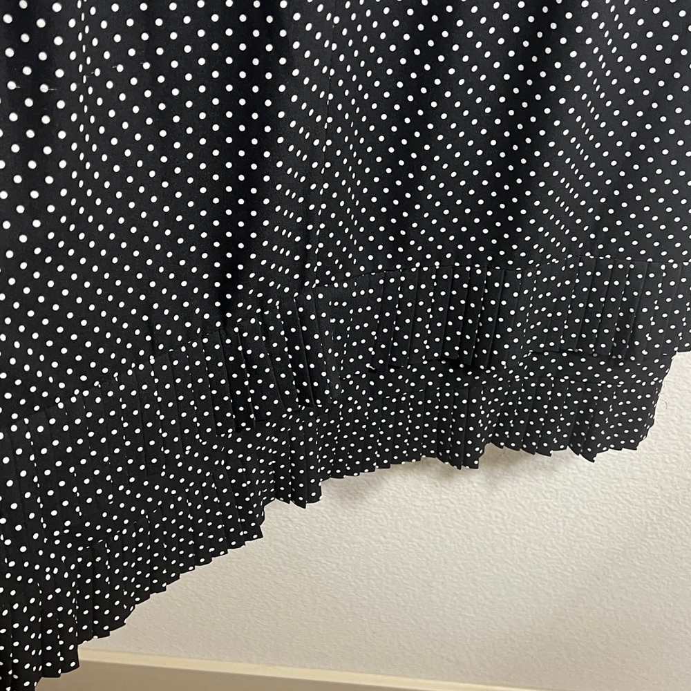 Kate spade New York Black & White PolkaDot midi dress dainty flowy Sz 10 - Picture 12 of 13